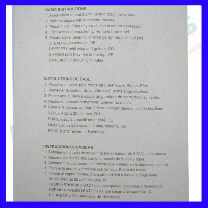 Dough Press Dumpling Empanada Turnover Pizza Cookie Maker Mold Kitchen Tool