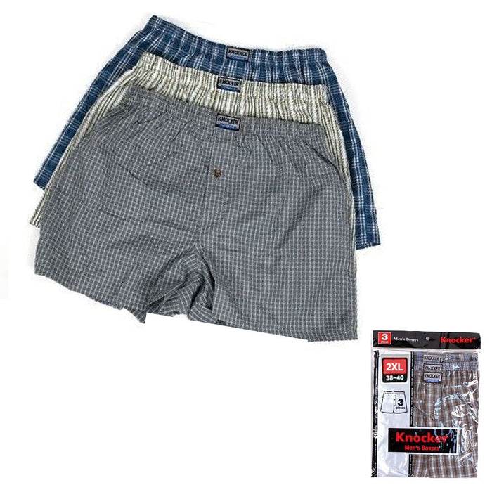 6 Mens Plaid Boxer Shorts Lot Underwear Pack Size 2XL 46-48
