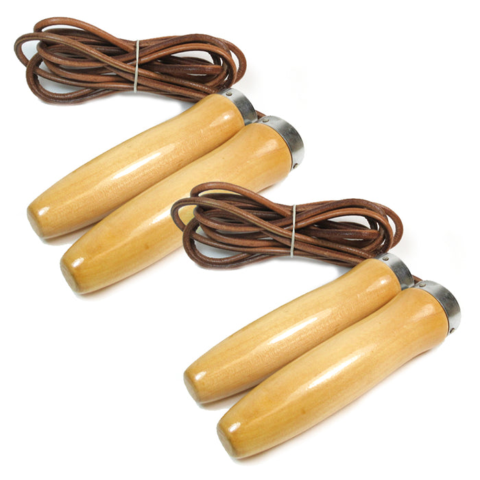 2X Leather Jump Rope Heavy Duty Crossfit Boxing Ball Bearing Fitness Ultra Speed