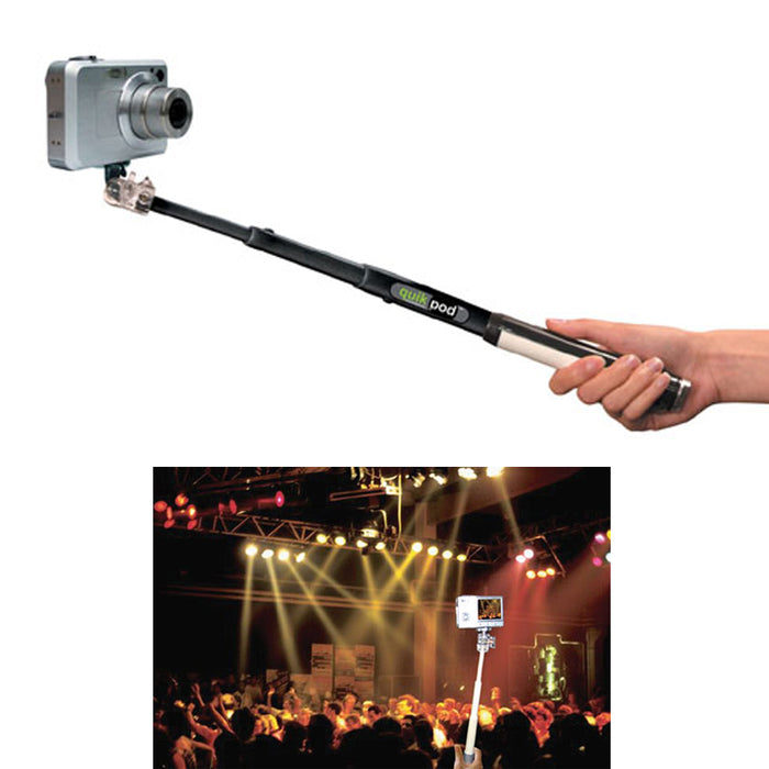 6PC Portable Selfie Stick Extendable Quikpod Tripod Leg Wrist Strap Carrying Bag