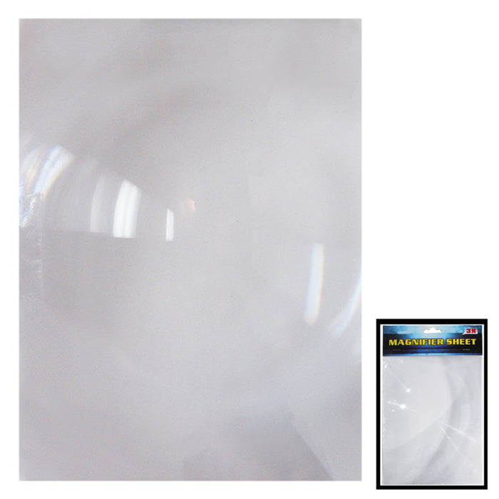 2 PK Full Page Magnifying Sheet Fresnel Lens 3X Magnifier Reading Aid 7" x 9.75"