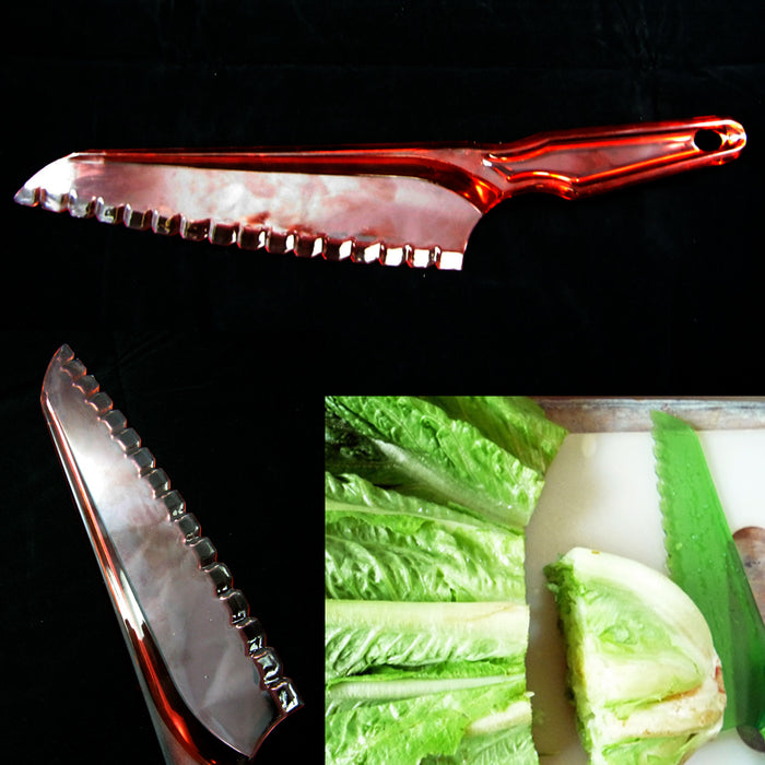 Lettuce Knife Fresh Cut Salad Cake Brownie Strong Plastic Blade Chopper 7 Inch !