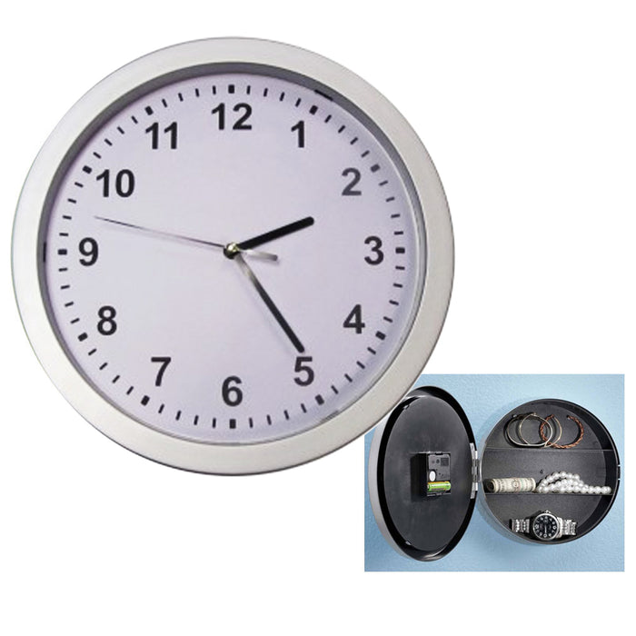 Secret Clock Safe Hidden Wall Jewelry Security Money Cash Compartment Stash Box
