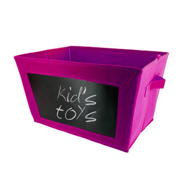 1 Collapsible Storage Bin Toy Box Fabric Closet Organizer Chalkboard Container