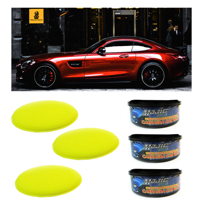 3 Pc Car Wax Scratches Repair Kit Polishing Detailing Paint Scratch Remover Care