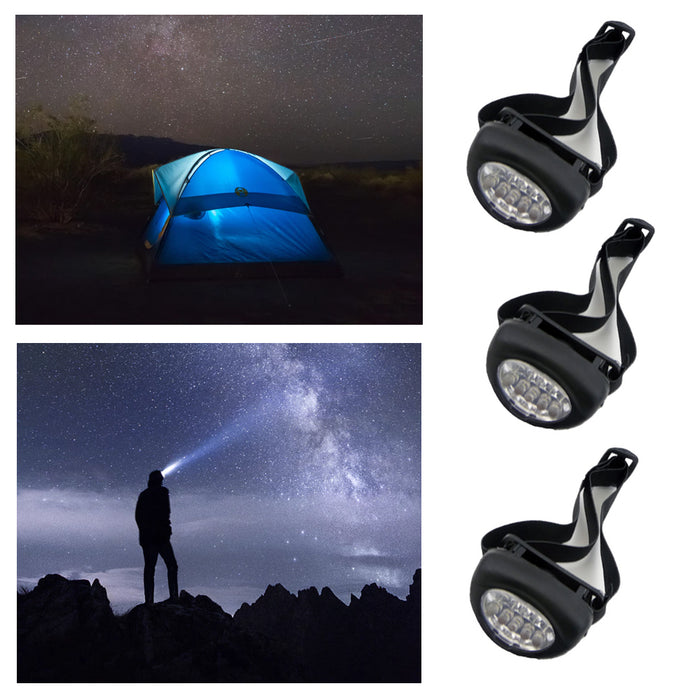3 Pack Ultra Bright Headlamp LED Light Rechargeable Camping Headlights Head Lamp