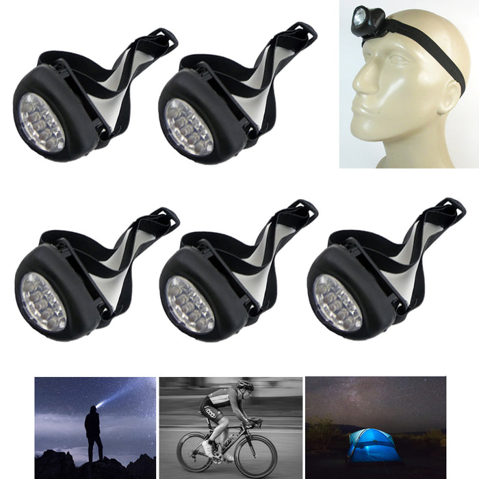 5 Pack Super Bright LED Headlamp Headlight Torch Rechargeable Flashlight Hunting