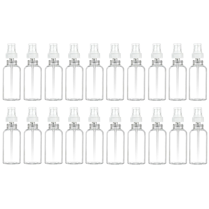 20 Clear Plastic 2oz PET Empty Spray Bottle Refill Mist Pump Travel TSA Reusable