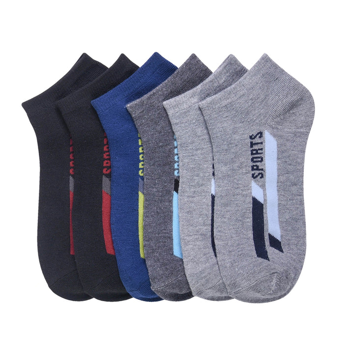 3 Pairs Sports Socks Ankle Quarter Crew Mens Stretchy Low Cut Size 9-11 Assorted