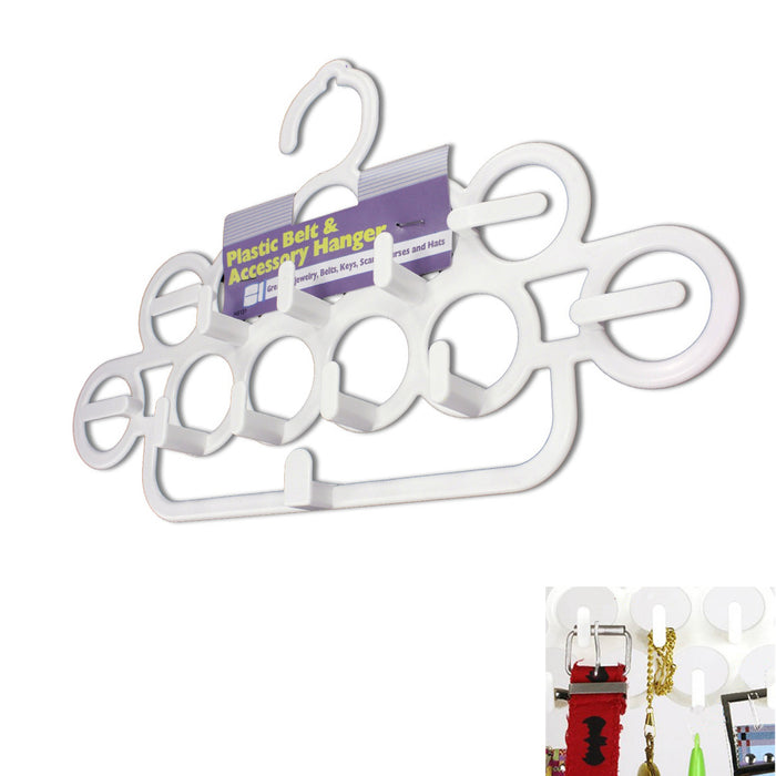 Belt Hanger Rack Closet Organizer Tie Scarf Clothing Accessories Necktie 7 Holes