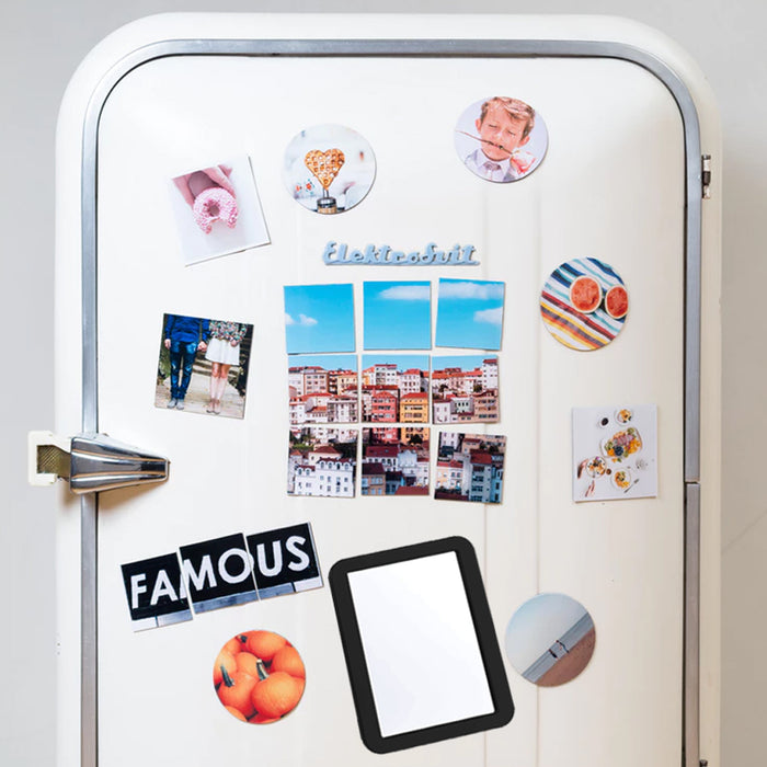 2 Pack Magnetic Glass Mirror Locker Vanity Bathroom School Travel 5 1/4"x6 7/8"