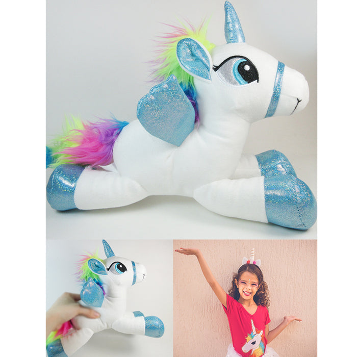 Cozy Unicorn Plush Pillow Stuffed Animal Bedtime Toy Cute Soft Kids Squeeze Gift