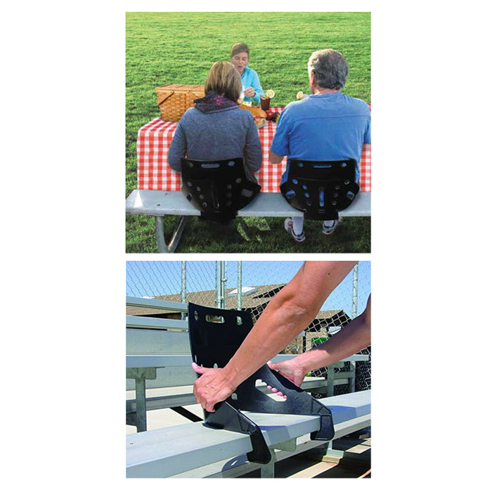 Portable Stadium Seat Back Flexible Chair Bench Bleacher Sport Support Event New
