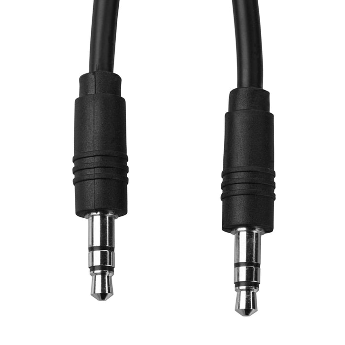 2 Pack 6Ft Aux Cable Cord 3.5mm Auxiliary Car Audio Headphones Stereo Home Black