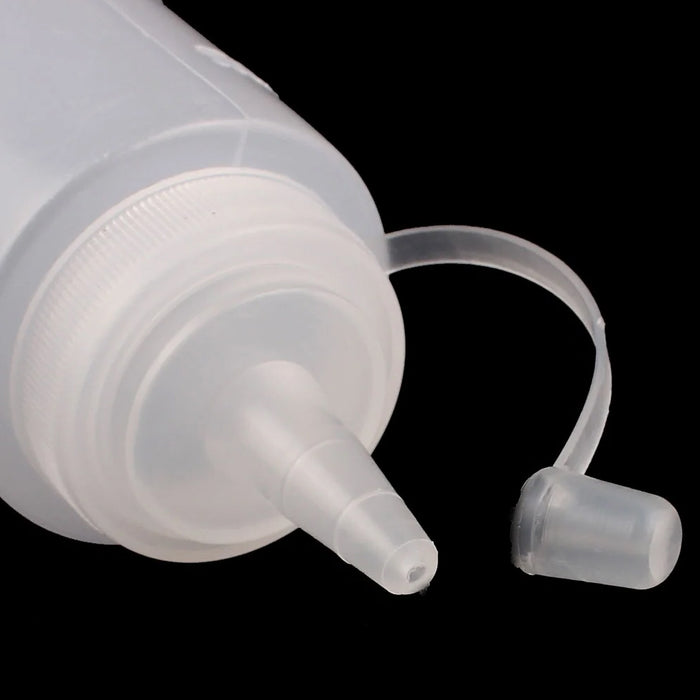 6pk Squeeze Bottle Set Plastic Translucent 10.2oz Squirt Condiment Oil Twist Cap