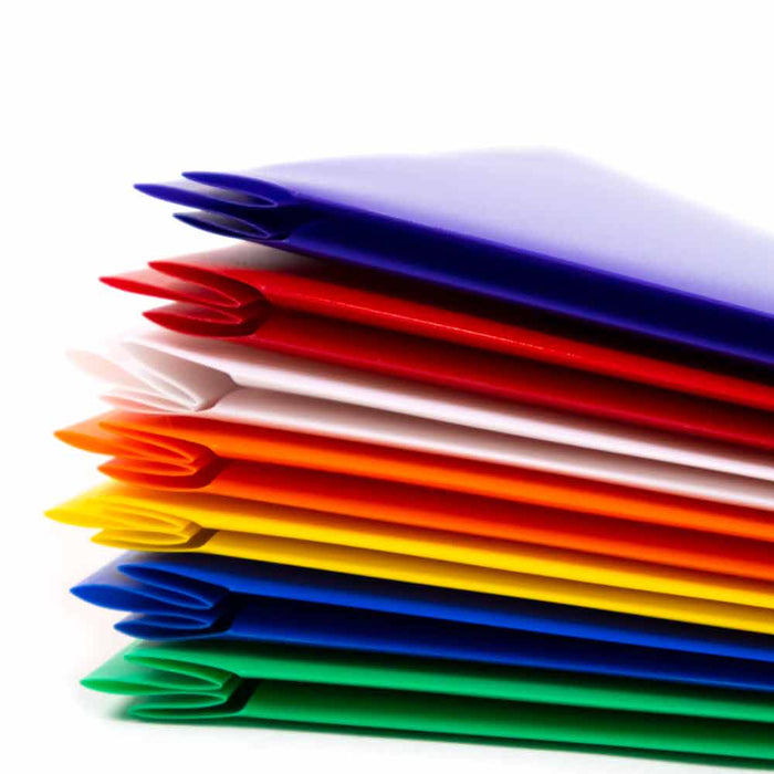 48 PC Plastic Pocket Folders Brads School Folder 3 Prongs Letter Size Multicolor