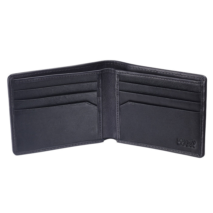 Lewis N Clark Wallet RFID Blocking Men Slim Leather ID Credit Card Holder Black