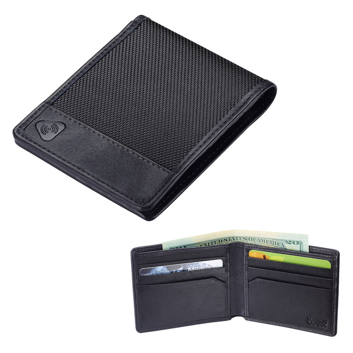 Lewis N Clark Wallet RFID Blocking Men Slim Leather ID Credit Card Holder Black