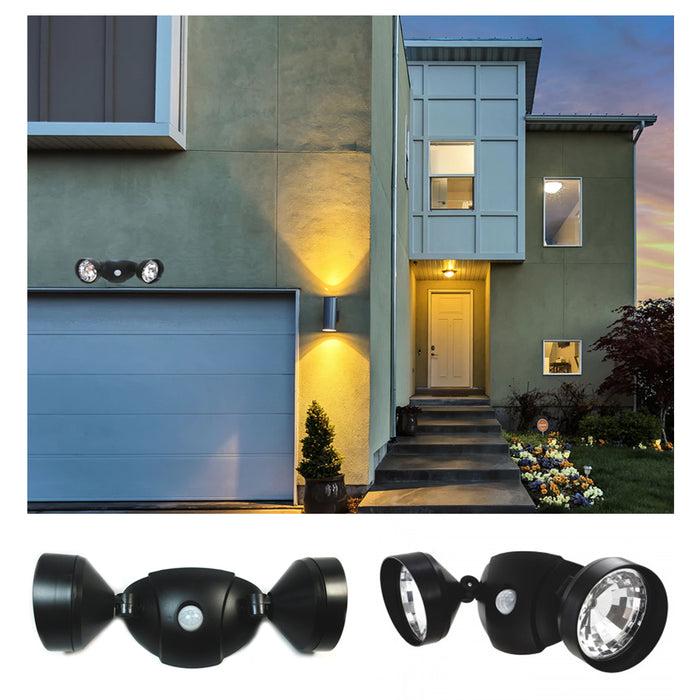 2X Adjustable LED Light Motion Activated Sensor Indoor Outdoor Cordless Security