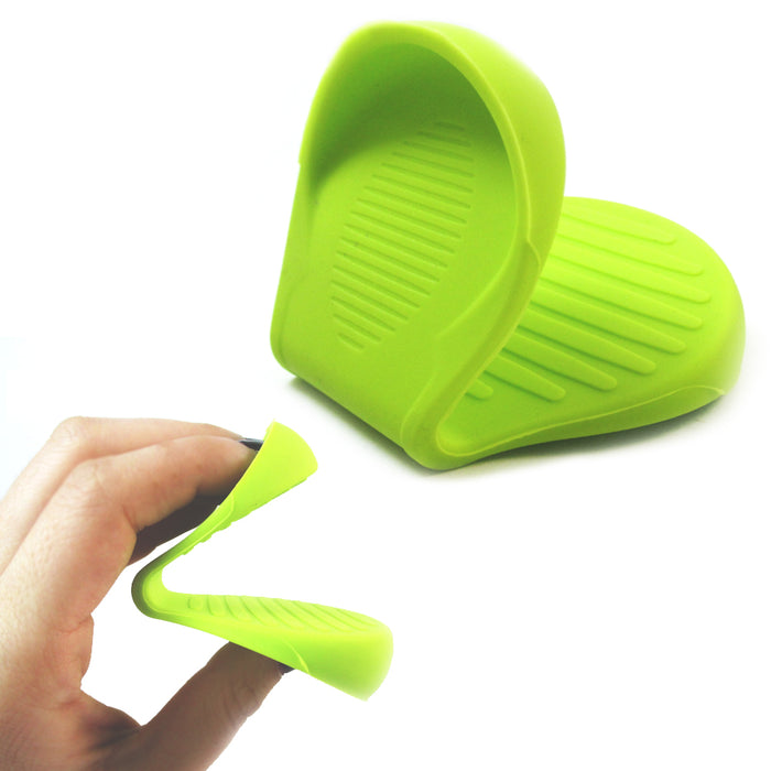 2X Silicone Holder Hot Plate Pot Pan Glove Grip Heat Resistant Oven Kitchen Bake