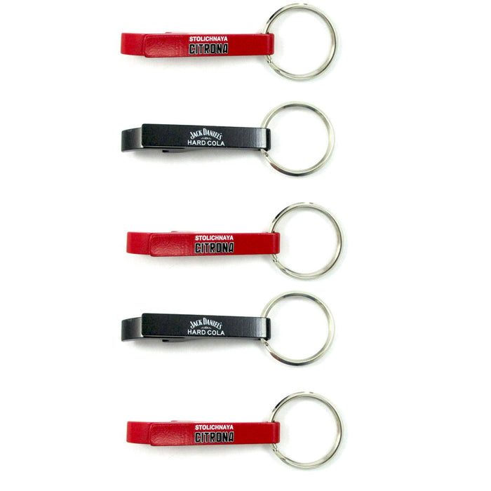 6 PC Beer Bottle Openers Metal Keychain Beverage Small Practical Claw Key Ring