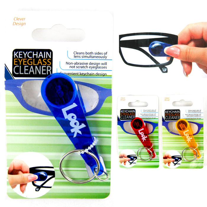 Mini Soft Keychain Eyeglass Cleaner Glasses Spectacles Microfiber Cleaner Wipe !