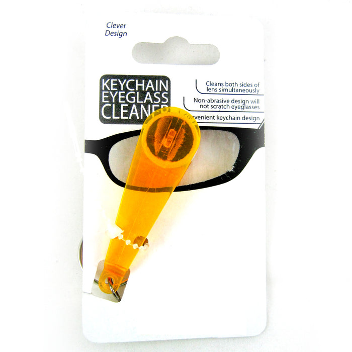 Mini Soft Keychain Eyeglass Cleaner Glasses Spectacles Microfiber Cleaner Wipe !