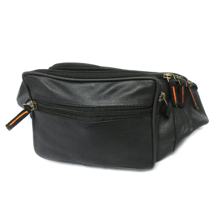 Mens Genuine Leather Large Waist Belt Bag Organizer Womens Fanny Pack Hip Pouch