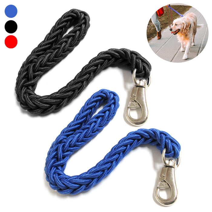 2PK Large Dog Braided Leash Rope Strong Mountain Climbing Lead Training Walking
