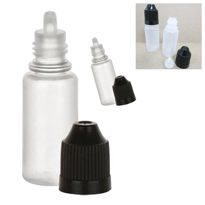 200 Empty Plastic Squeezable PET Eye Dropper Juice Liquid Bottle Container