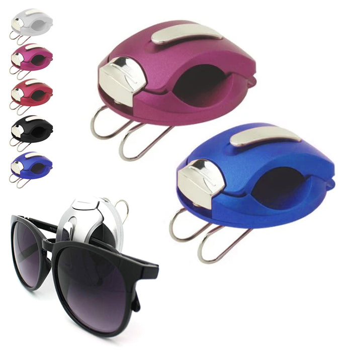 2PC Universal Car Sun Visor Glasses Clip Sunglasses Card Holder Eyeglasses Mount