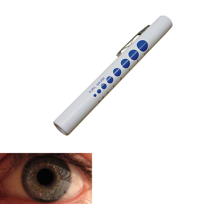 2 Medical Eye Pen Light Pupil Gauge Doctor Nurse First Aid Diagnostic Penlight !
