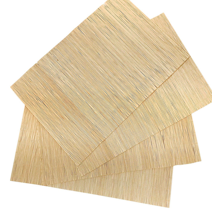 8 Natural Bamboo Placemats Eco-Friendly Non-Slip Mats Kitchen Dining Table Decor