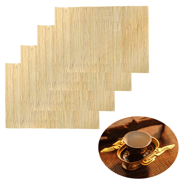8 Natural Bamboo Placemats Eco-Friendly Non-Slip Mats Kitchen Dining Table Decor