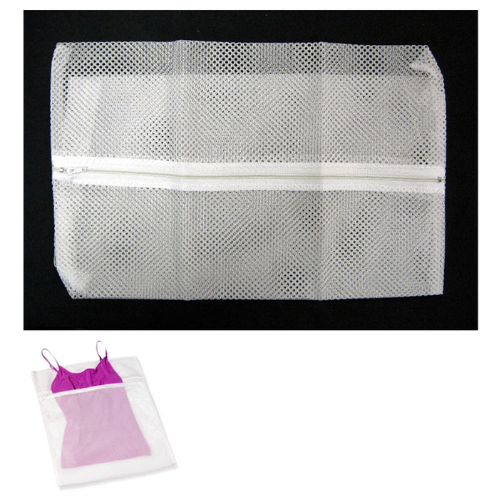 Zippered Mesh Laundry Wash Bags 15" x 18" Delicates Lingerie Hosiery Net New !