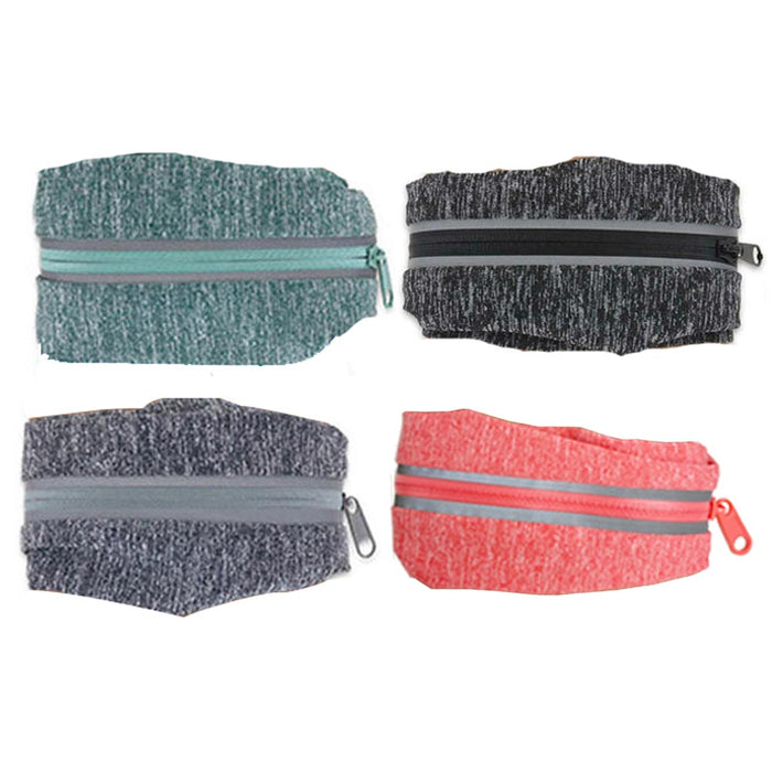 3 Pc Wrist Wallet Pouch Zipper Band Running Arm Travel Gym Sports Money ID Cards