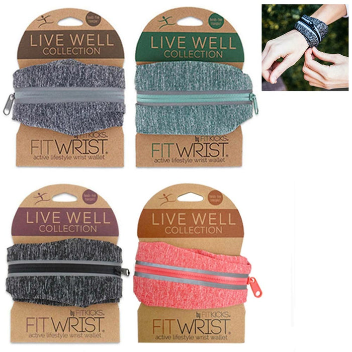 3 Pc Wrist Wallet Pouch Zipper Band Running Arm Travel Gym Sports Money ID Cards