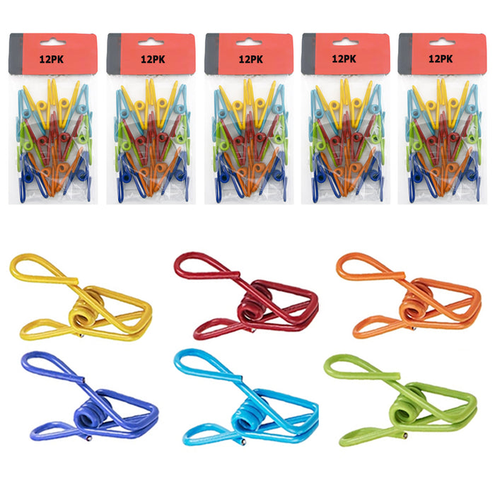 60X Multi Purpose Clips Colored Kitchen Metal Food Sealing Bag Snack Chip Holder