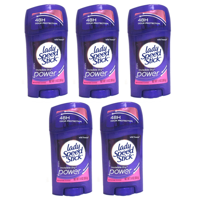 5 Pack Lady Speed Stick Antiperspirant Deodorant 48 Hour Protection Wild Freesia