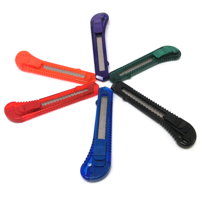 48 Pack Retractable Utility Knife Box Cutters Safety Lock Blade Snap Razor Knife
