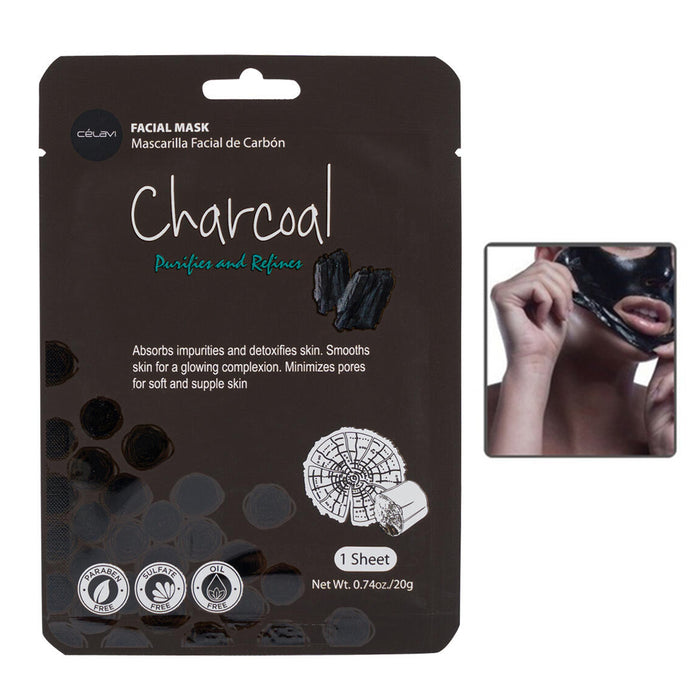 Facial Essence Activated Charcoal Mask Blackhead Remover Deep Cleaning Moisture