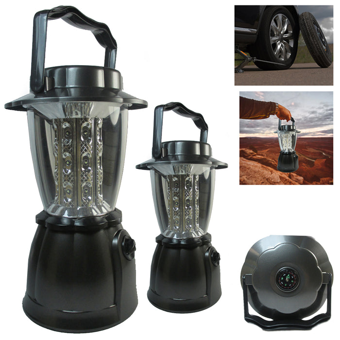 2 LED Portable Lanterns Cordless Lights Lamp Outdoor Camping Hiking Flashlight
