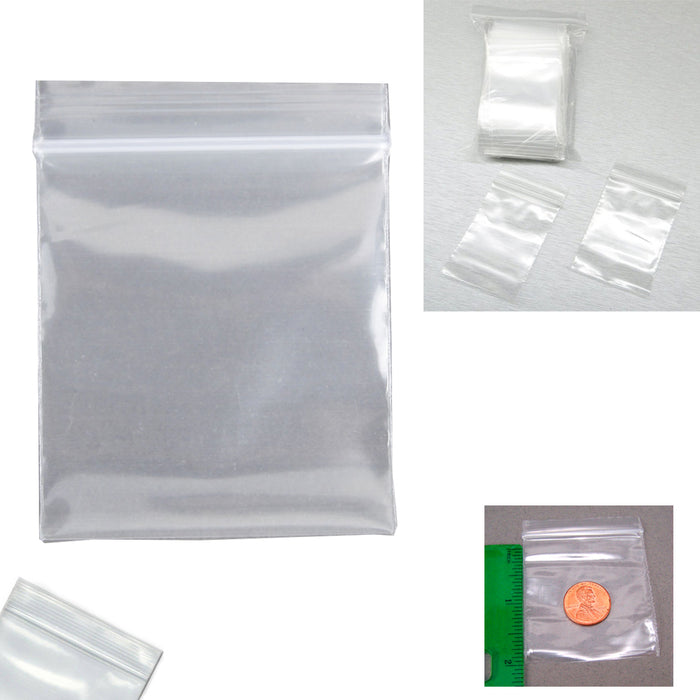 500X Clear Baggies 2" x 2" Reclosable Zipper Lock Plastic Bags 2Mil Poly Jewelry
