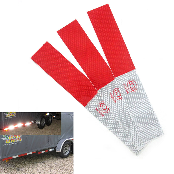 3 Truck Safety Warning Night Reflective High Visibility Strip Tape Sticker Decal