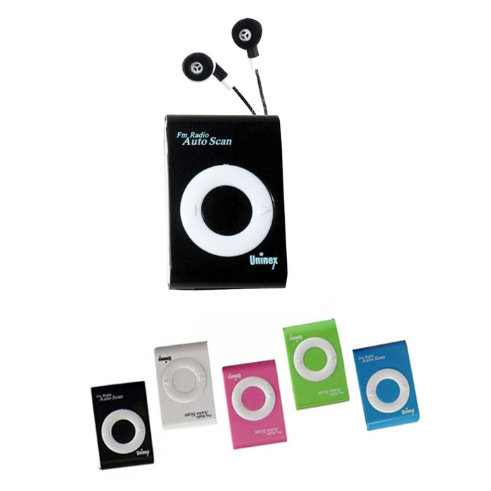 3PC Mini Portable Scan FM Radio Receiver Pocket Tune Music Earphone Jog Run Gift