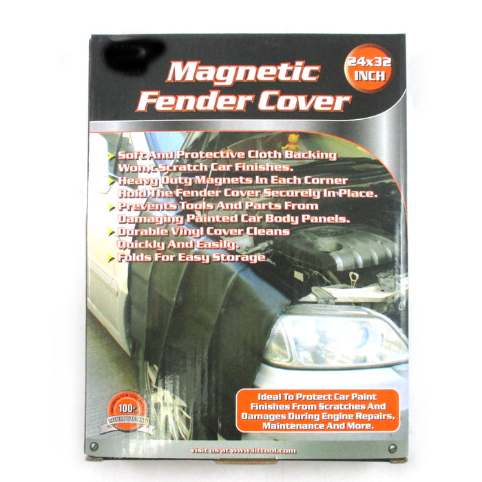 1 Heavy Duty Magnetic Fender Cover Mechanics Car Work Mat Protector 24" X 32" !