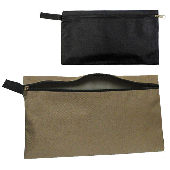 Zipper Pouch File Storage Bag Document Pouch Multipurpose Travel Tote Cosmetics