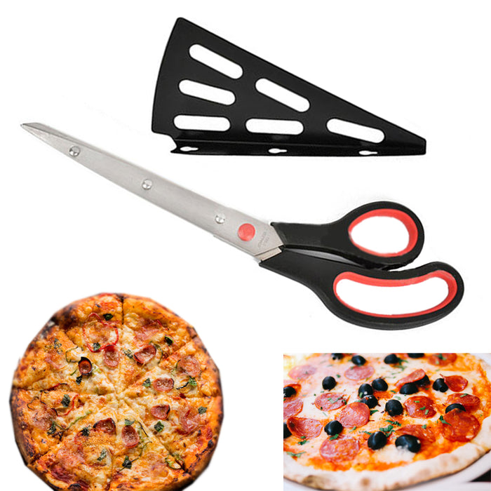 Premium Pizza Cutter Stainless Steel Scissors Slicer Sharp Blade Kitchen Utensil
