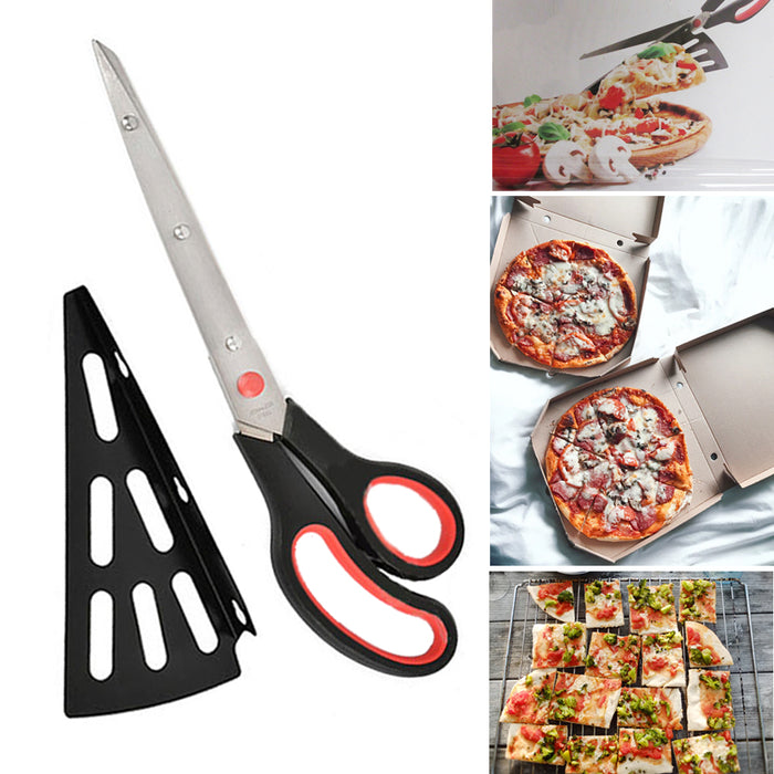 5 Pack Pizza Scissors 11 Inch Stainless Steel Slide Spatula Under the Pie & Cut