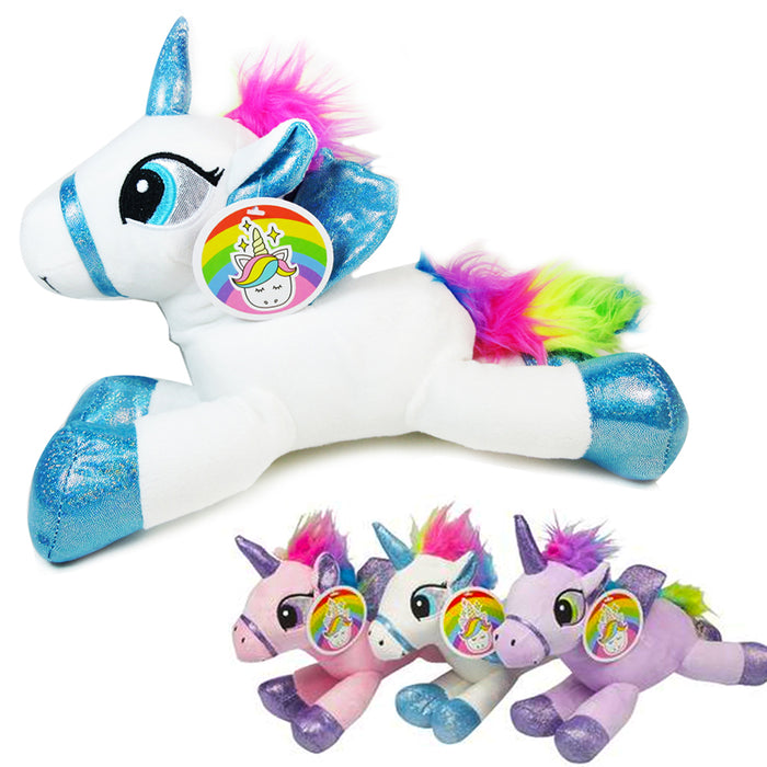 Soft Unicorn Plush Doll Stuffed Figure Cozy Bedtime Toy Cute Animal Kids Gift